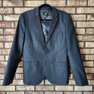 H&M Men's Casual Tuxedo Suit Jacket Navy Blue Size 40R EUC